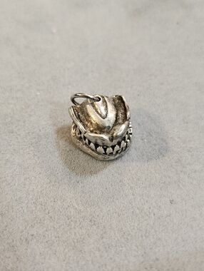 Silver Dentures /Teeth Charm Pendant
